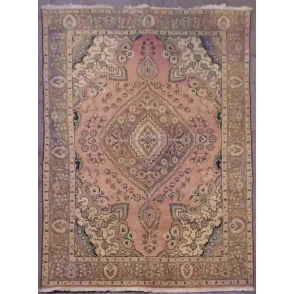 One Of The Kind Persian Tabriz Rug 9'6" x 6'7" zandirugs
